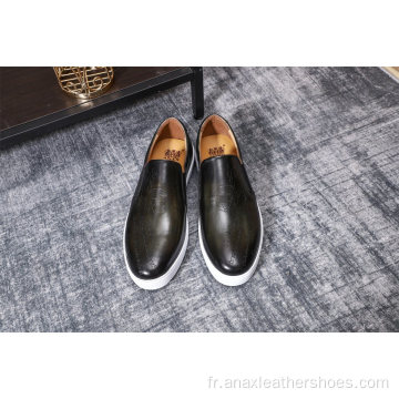 Chaussures décontractées pour hommes en cuir de style nouveau